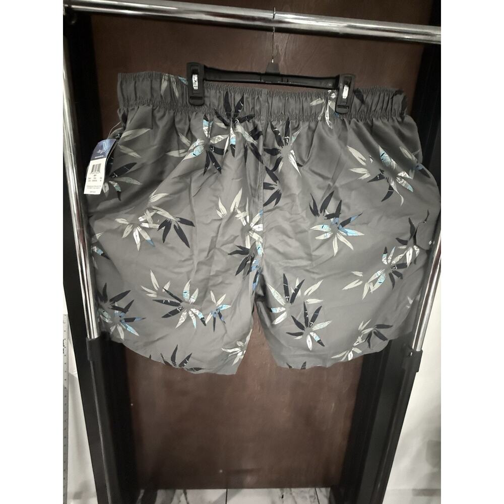 Men’s Kanu Reef Board Shorts W/ Pockets Drawstring Tropical Grey 10” 4XL NWT - Picture 5 of 12